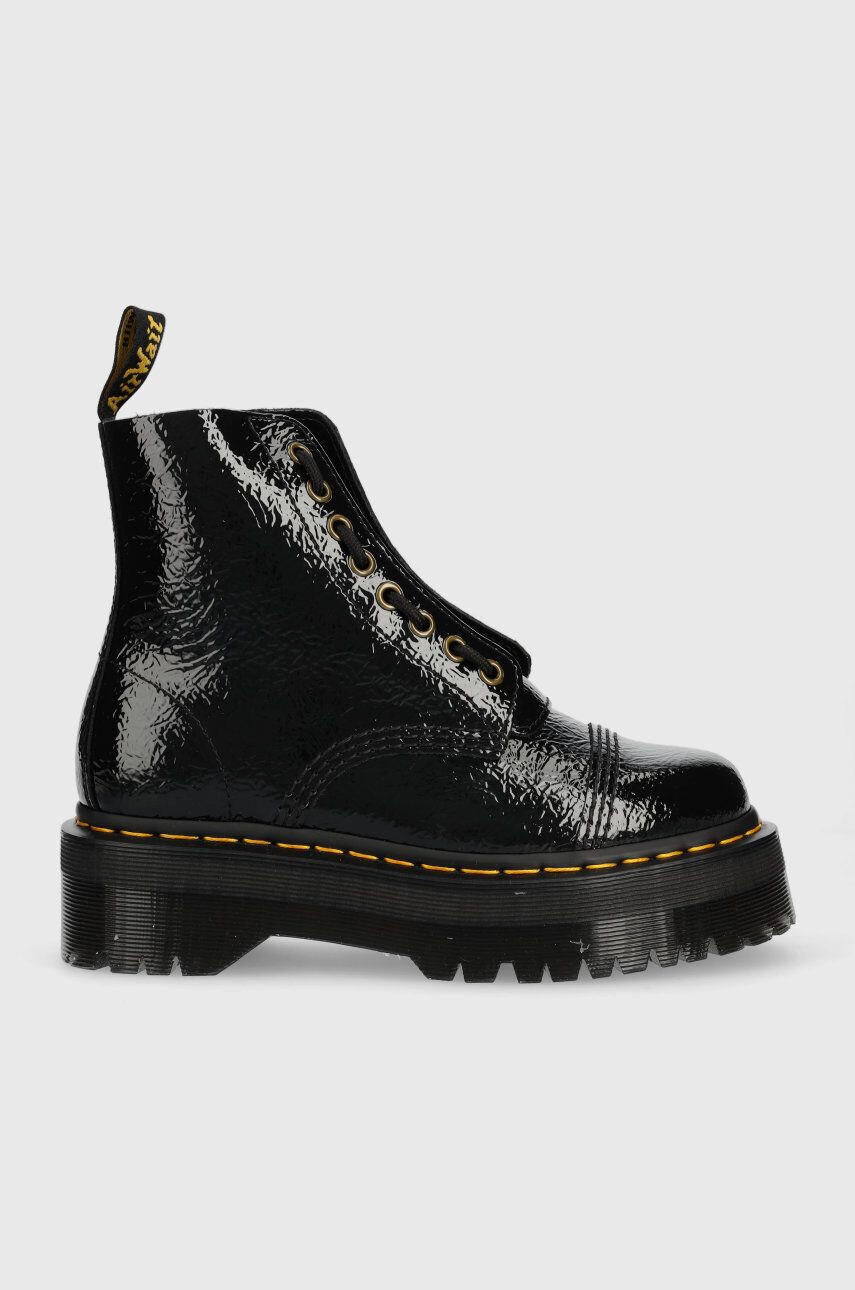 Dr. Martens cizme de piele Sinclair femei culoarea negru cu platforma - Pled.ro