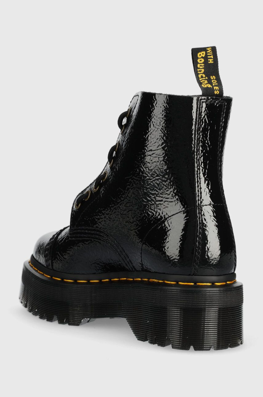 Dr. Martens cizme de piele Sinclair femei culoarea negru cu platforma - Pled.ro