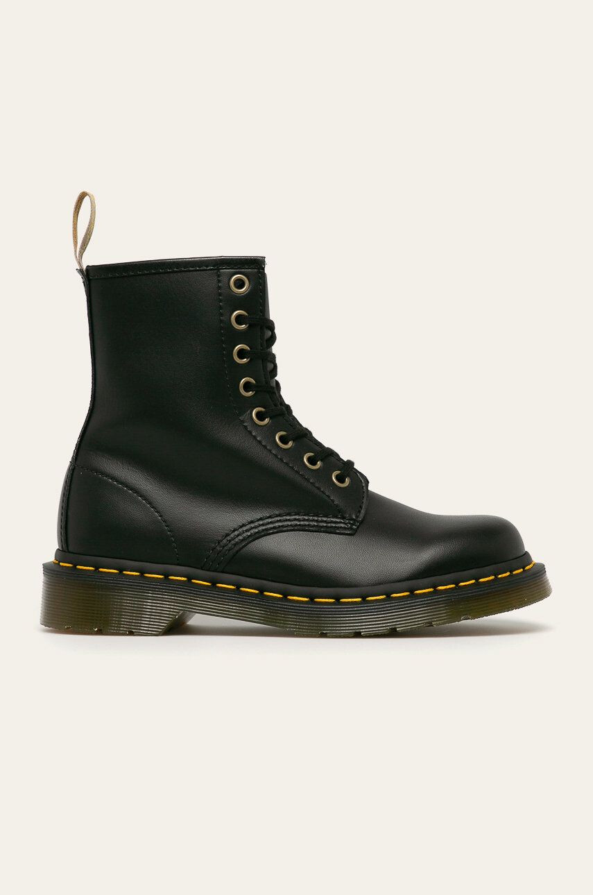 Dr. Martens bocanci Vegan 1460 femei culoarea negru cu toc plat - Pled.ro