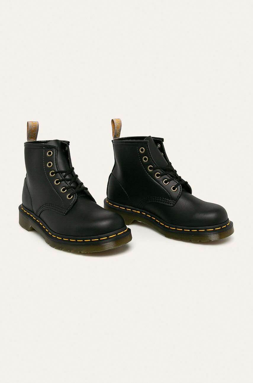 Dr. Martens botine Vegan 101 femei culoarea negru cu toc plat 23984001-Black - Pled.ro