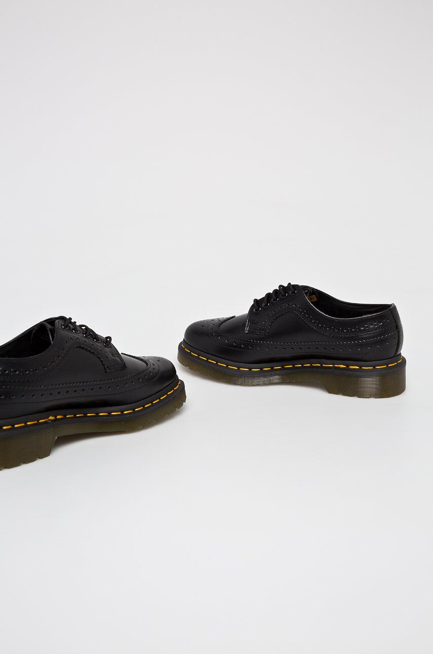 Dr. Martens pantof 3989 femei culoarea negru cu toc plat 22210001.3989-Black - Pled.ro