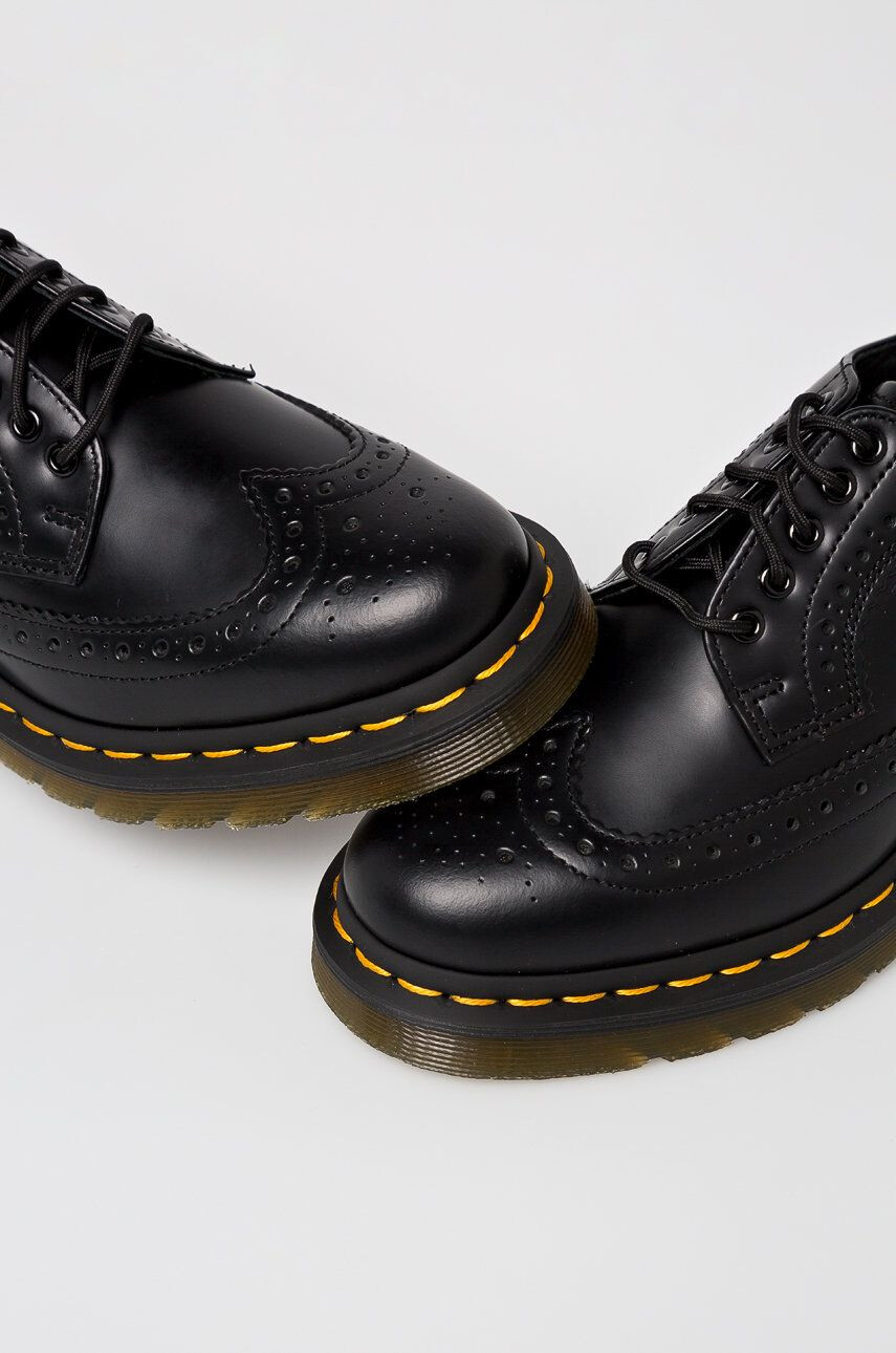 Dr. Martens pantof 3989 femei culoarea negru cu toc plat 22210001.3989-Black - Pled.ro