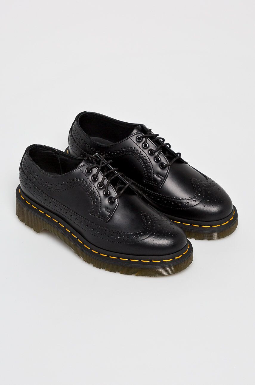 Dr. Martens pantof 3989 femei culoarea negru cu toc plat 22210001.3989-Black - Pled.ro