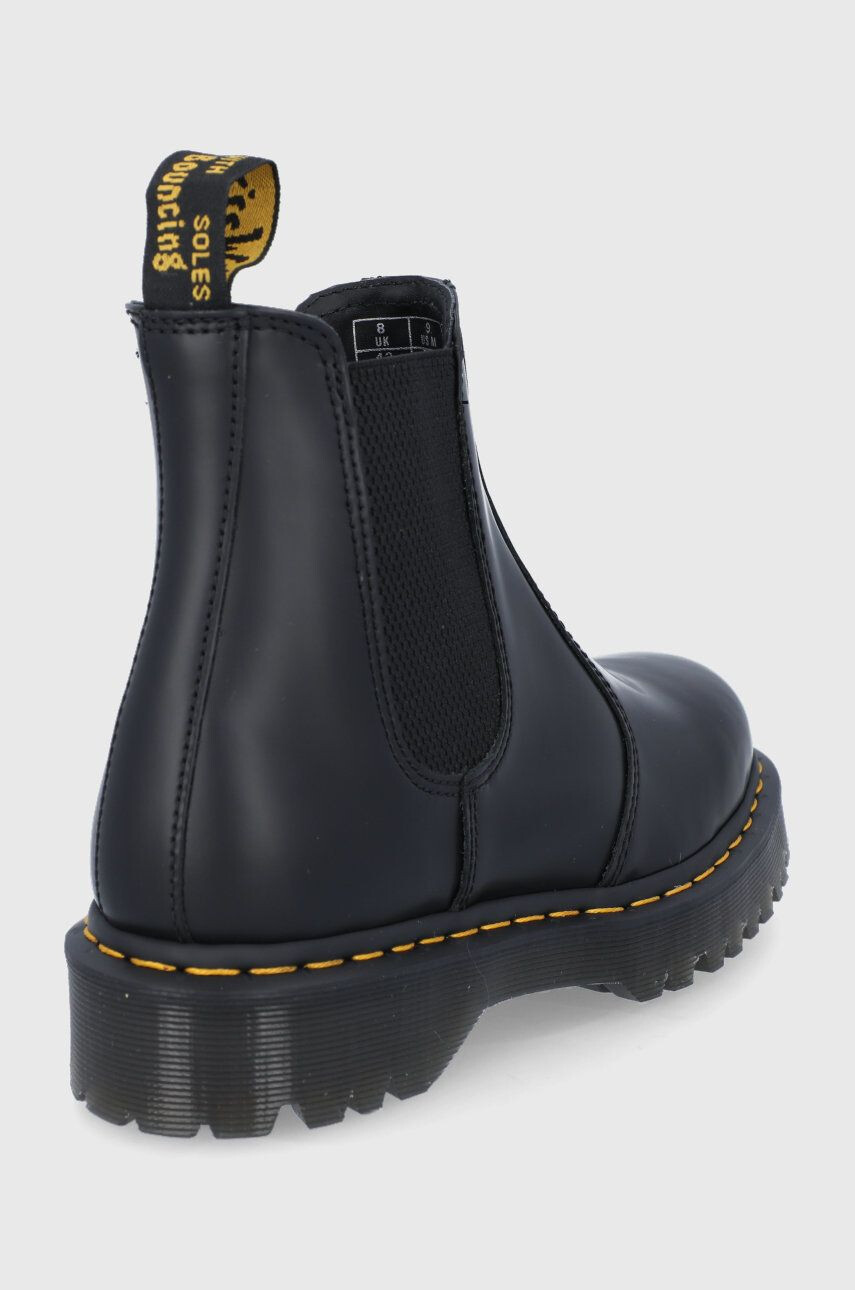 Dr. Martens ghete chelsea de piele 2976 Bex femei culoarea maro cu toc plat - Pled.ro