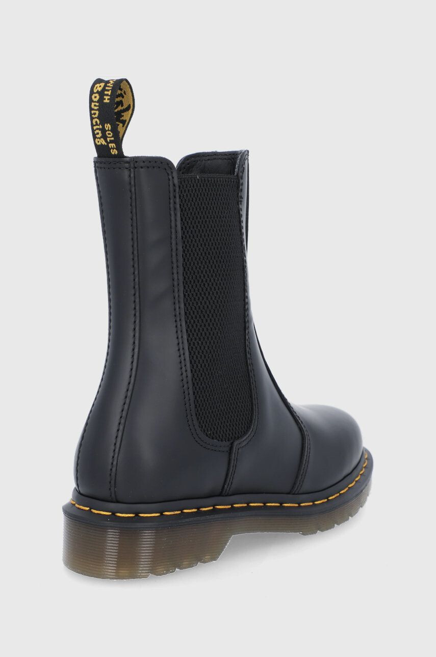 Dr. Martens Ghete Chelsea de piele femei culoarea negru cu toc plat - Pled.ro