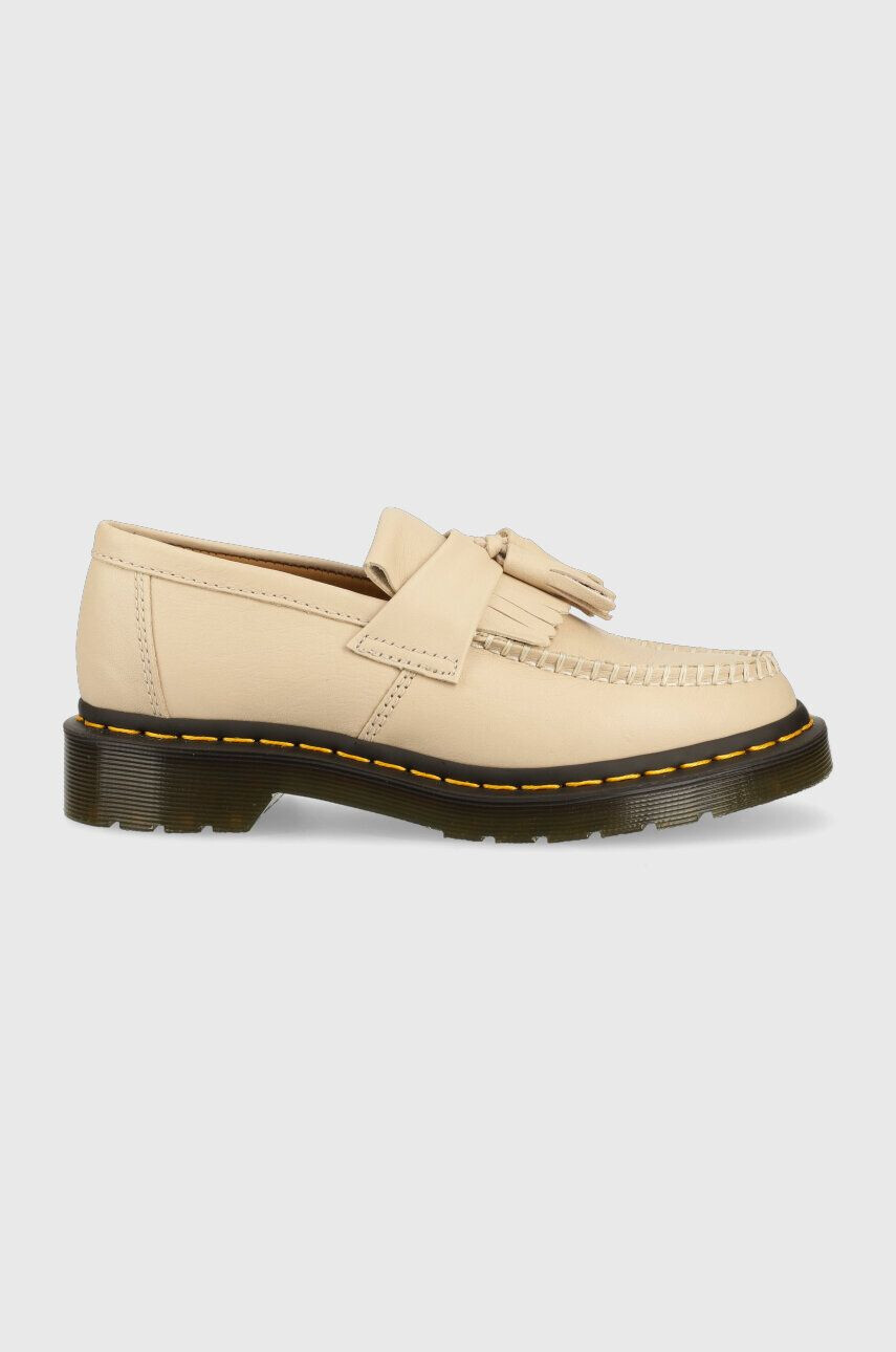 Dr. Martens mocasini de piele Adrian femei culoarea bej cu toc plat DM22760292 DM22760292-Parchment - Pled.ro