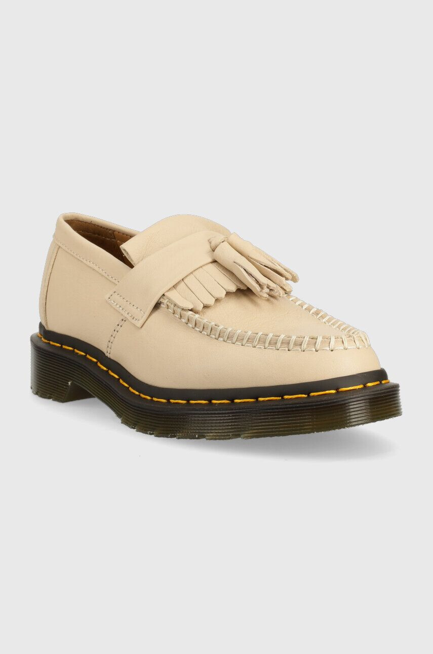 Dr. Martens mocasini de piele Adrian femei culoarea bej cu toc plat DM22760292 DM22760292-Parchment - Pled.ro