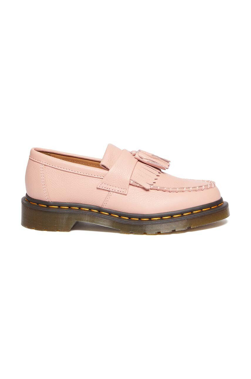 Dr. Martens mocasini de piele Adrian femei culoarea roz cu toc plat DM22760329 - Pled.ro