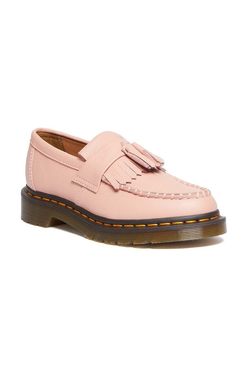 Dr. Martens mocasini de piele Adrian femei culoarea roz cu toc plat DM22760329 - Pled.ro