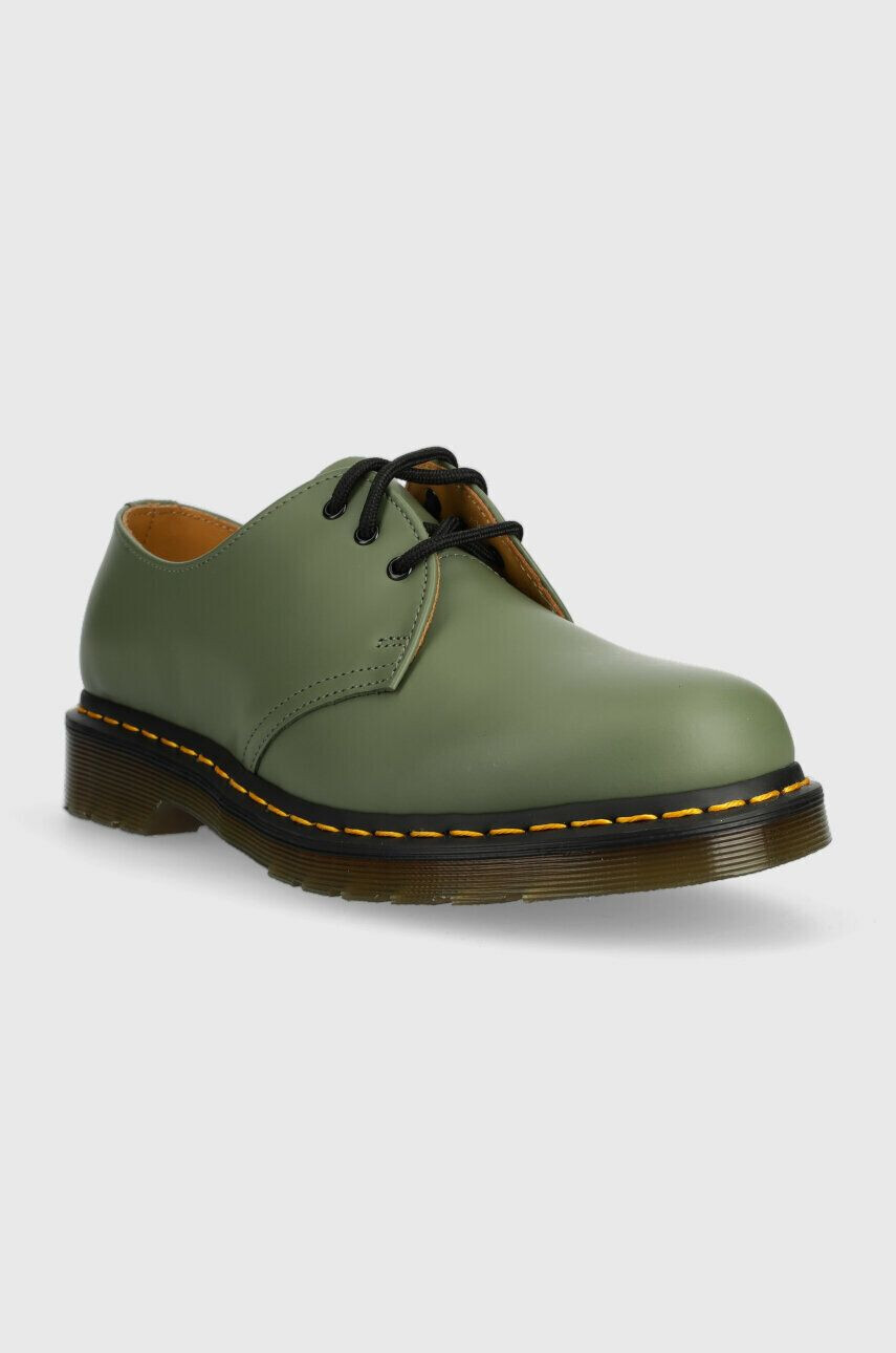 Dr. Martens pantofi de piele 1461 culoarea verde - Pled.ro