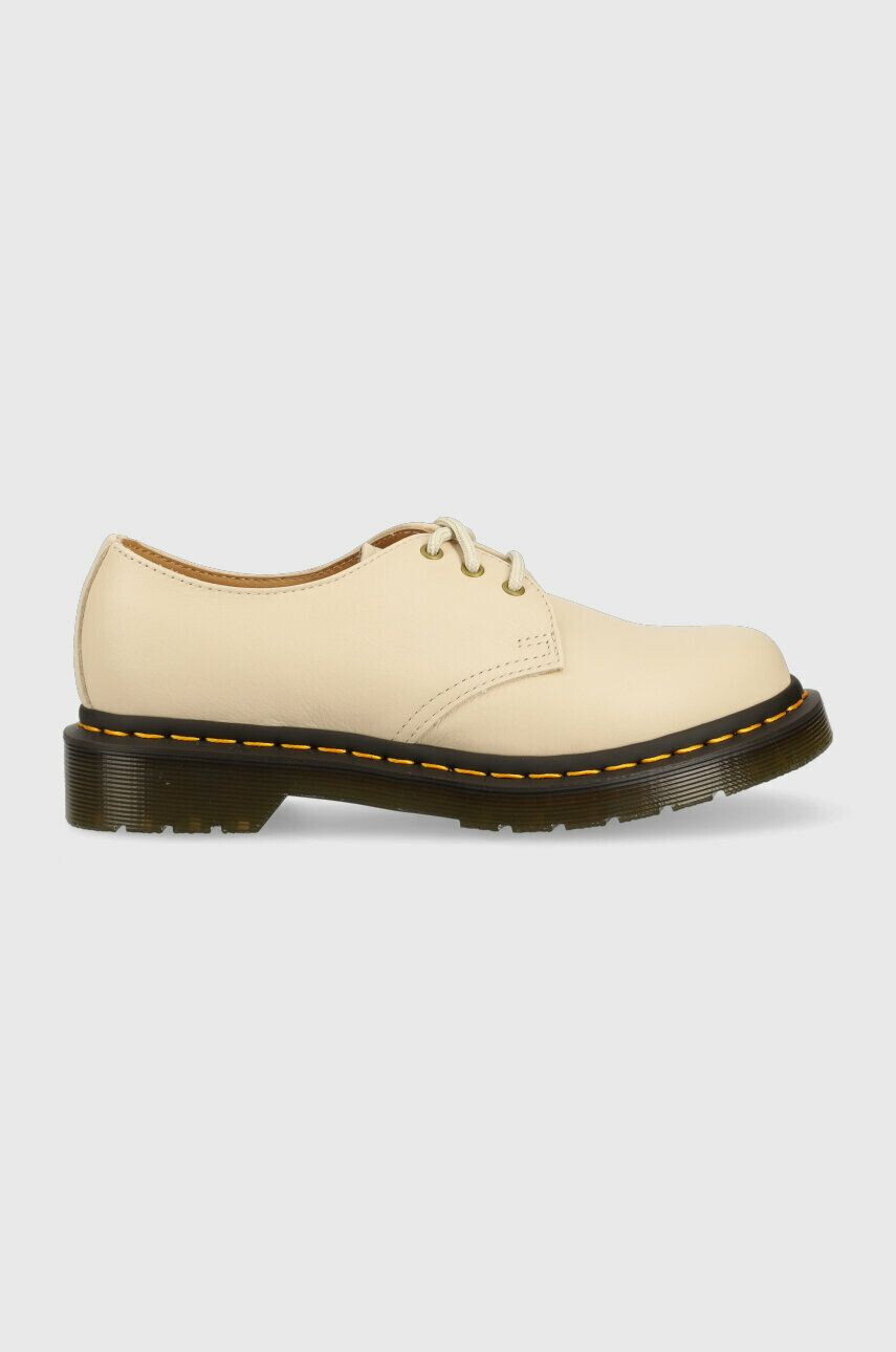 Dr. Martens pantofi de piele 1461 femei culoarea bej cu platforma DM24256292 DM24256292-Parchment - Pled.ro