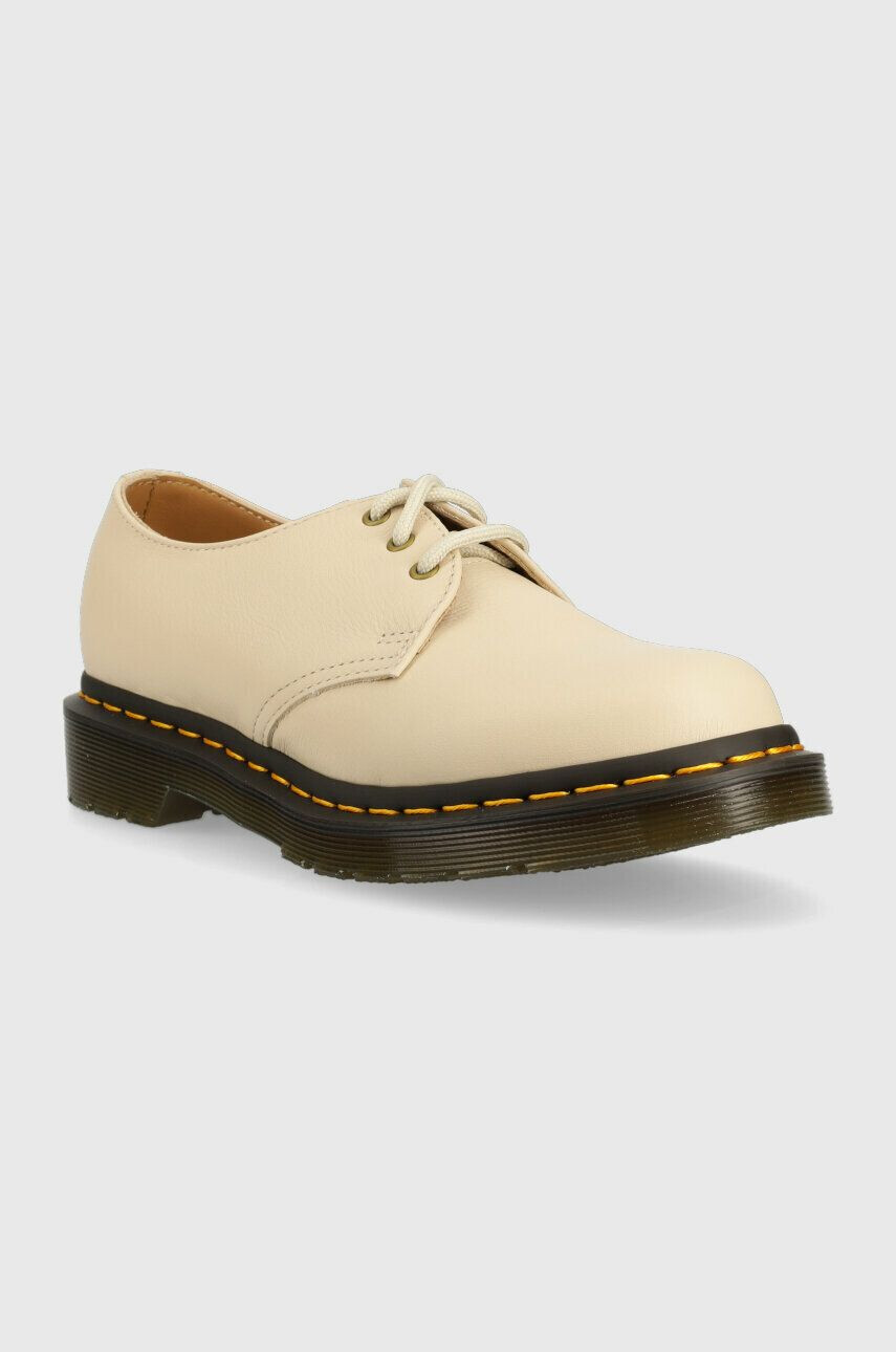 Dr. Martens pantofi de piele 1461 femei culoarea bej cu platforma DM24256292 DM24256292-Parchment - Pled.ro