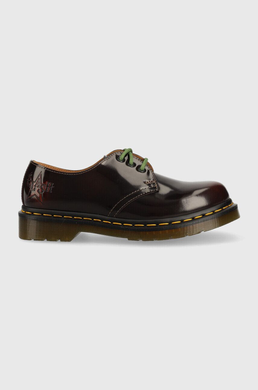 Dr. Martens pantofi de piele 1461 Arcadia X The Clash femei culoarea bordo cu platforma DM28001600-Burgundy - Pled.ro