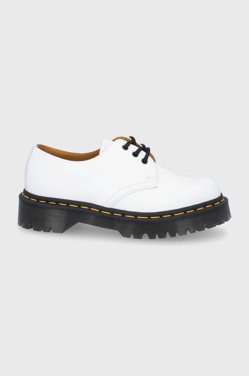 Dr. Martens Pantofi de piele Bex 1461 culoarea alb - Pled.ro