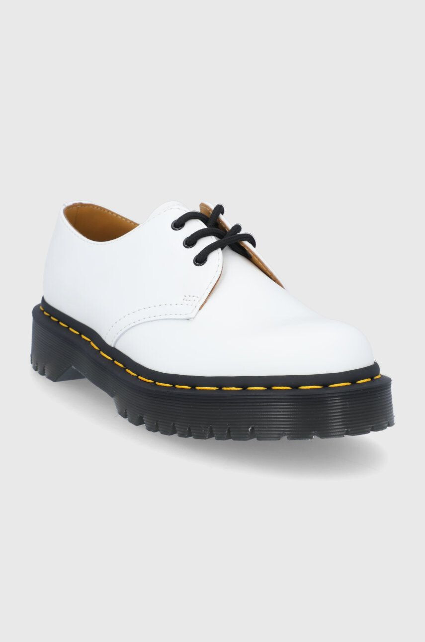 Dr. Martens Pantofi de piele Bex 1461 culoarea alb - Pled.ro