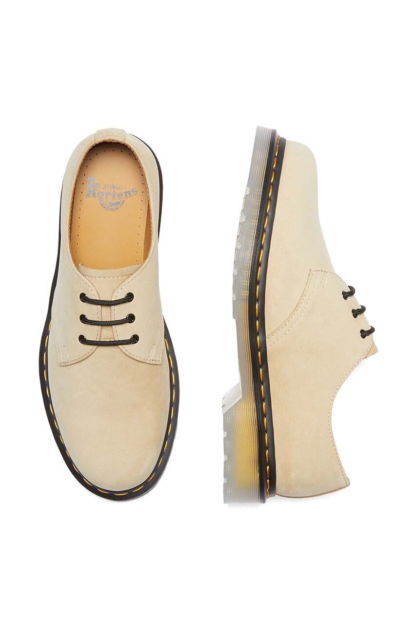 Dr. Martens pantofi de piele intoarsa 1461 ICED II femei culoarea bej cu toc plat DM30641505 - Pled.ro