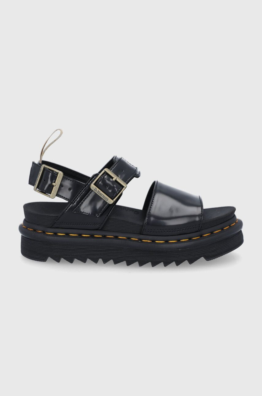 Dr. Martens sandale Vegan Voss femei culoarea negru cu platforma DM26803001.Vegan.Voss-Black - Pled.ro