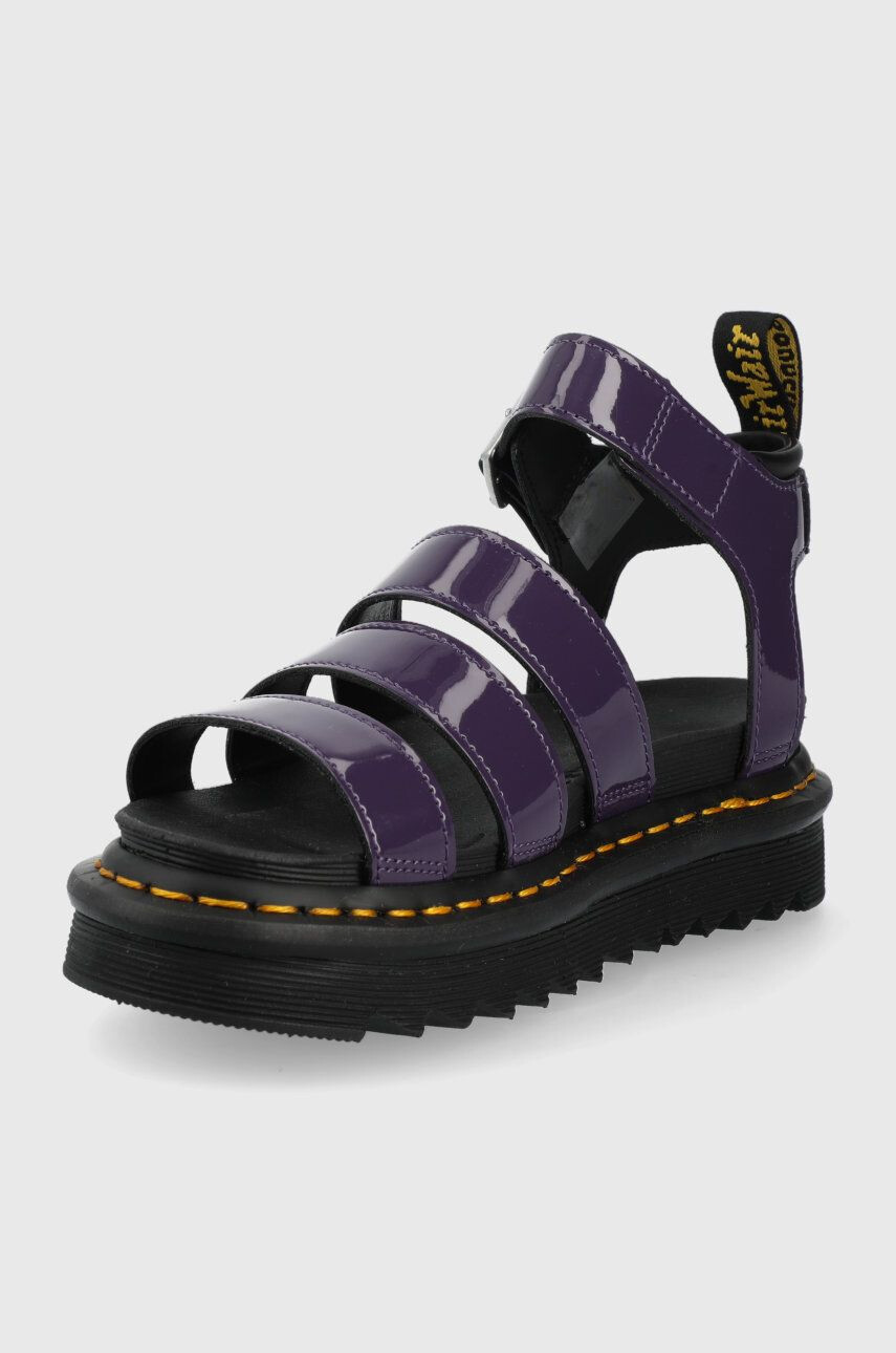 Dr. Martens sandale de piele femei culoarea violet cu platforma - Pled.ro