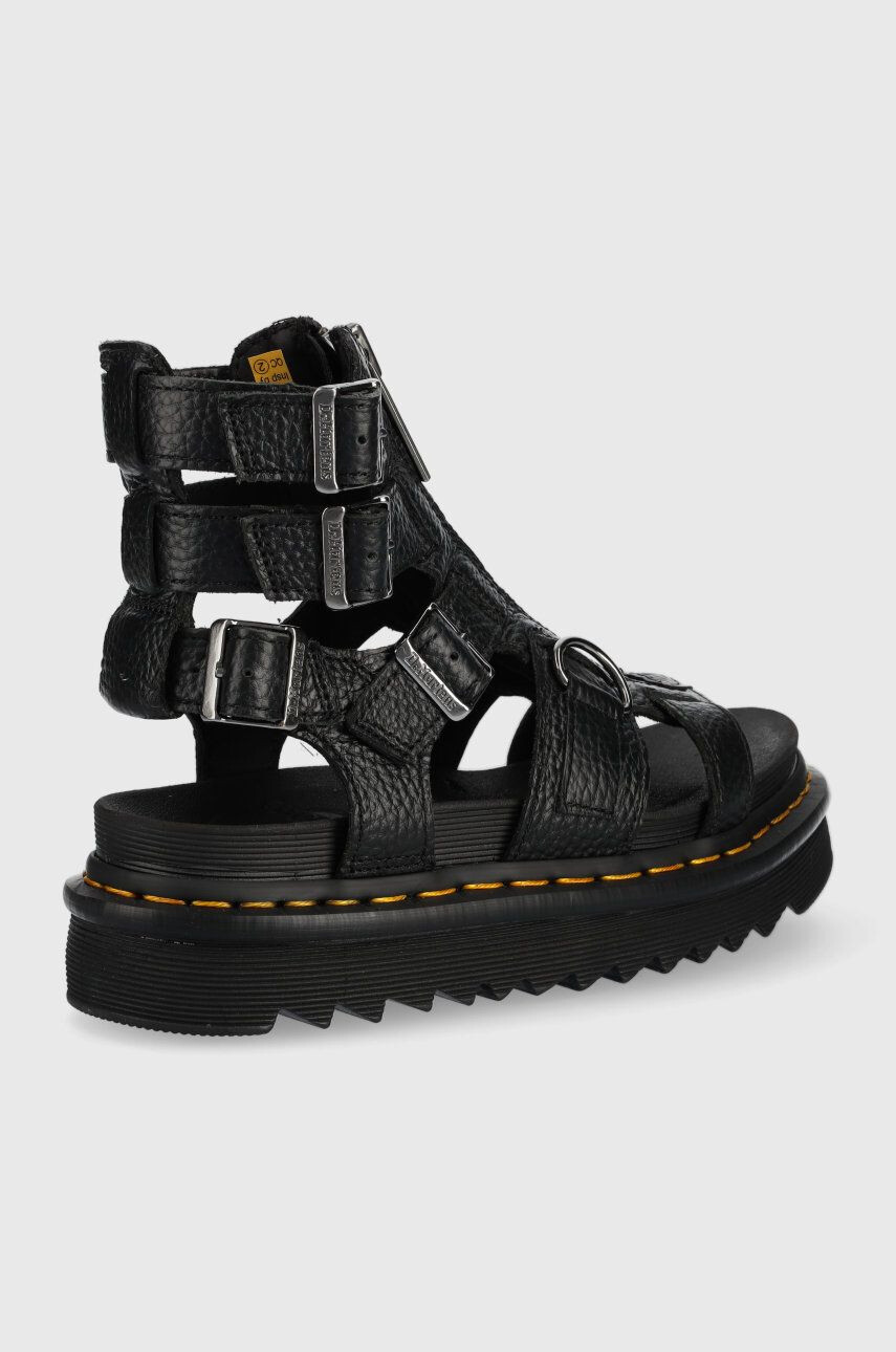 Dr. Martens sandale de piele femei culoarea negru cu platforma DM27405001.Ricki3strap-Blck.Nap.L - Pled.ro