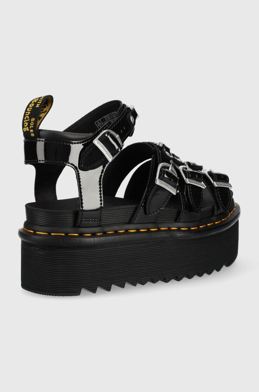 Dr. Martens sandale de piele femei culoarea negru cu platforma - Pled.ro