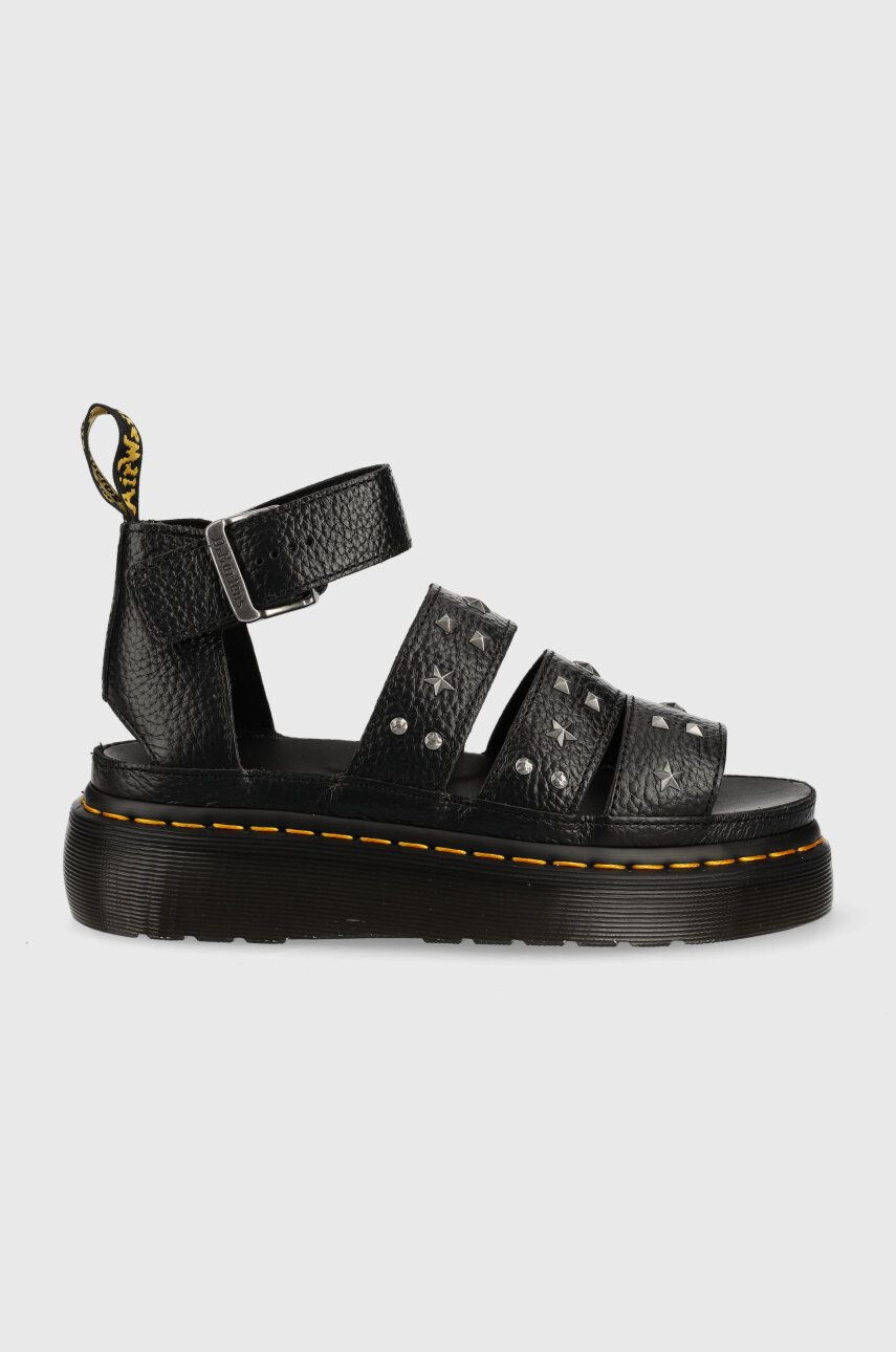 Dr. Martens sandale de piele femei culoarea negru cu platforma - Pled.ro