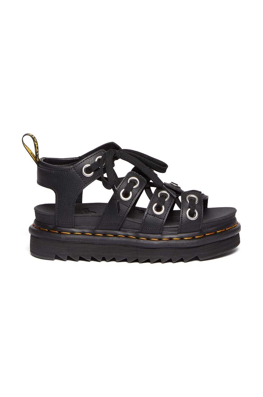 Dr. Martens sandale de piele Blaire HDW femei culoarea negru cu platforma DM30701001 - Pled.ro