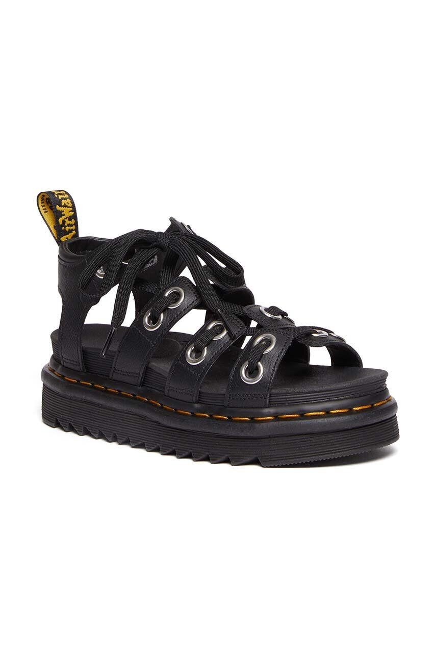 Dr. Martens sandale de piele Blaire HDW femei culoarea negru cu platforma DM30701001 - Pled.ro