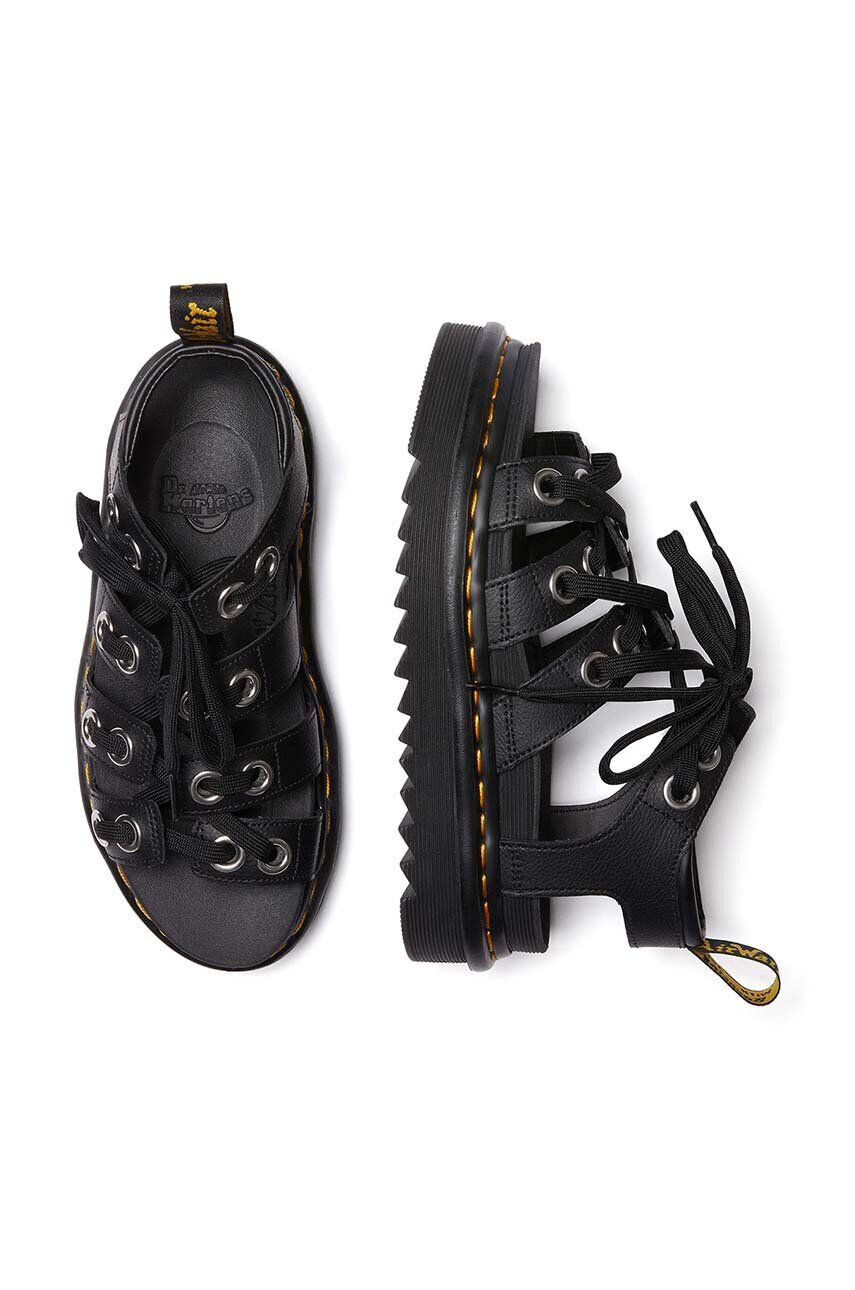 Dr. Martens sandale de piele Blaire HDW femei culoarea negru cu platforma DM30701001 - Pled.ro