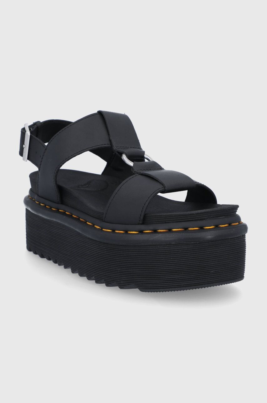 Dr. Martens sandale de piele Francis femei culoarea negru cu platformă DM26525001.Francis-Black - Pled.ro