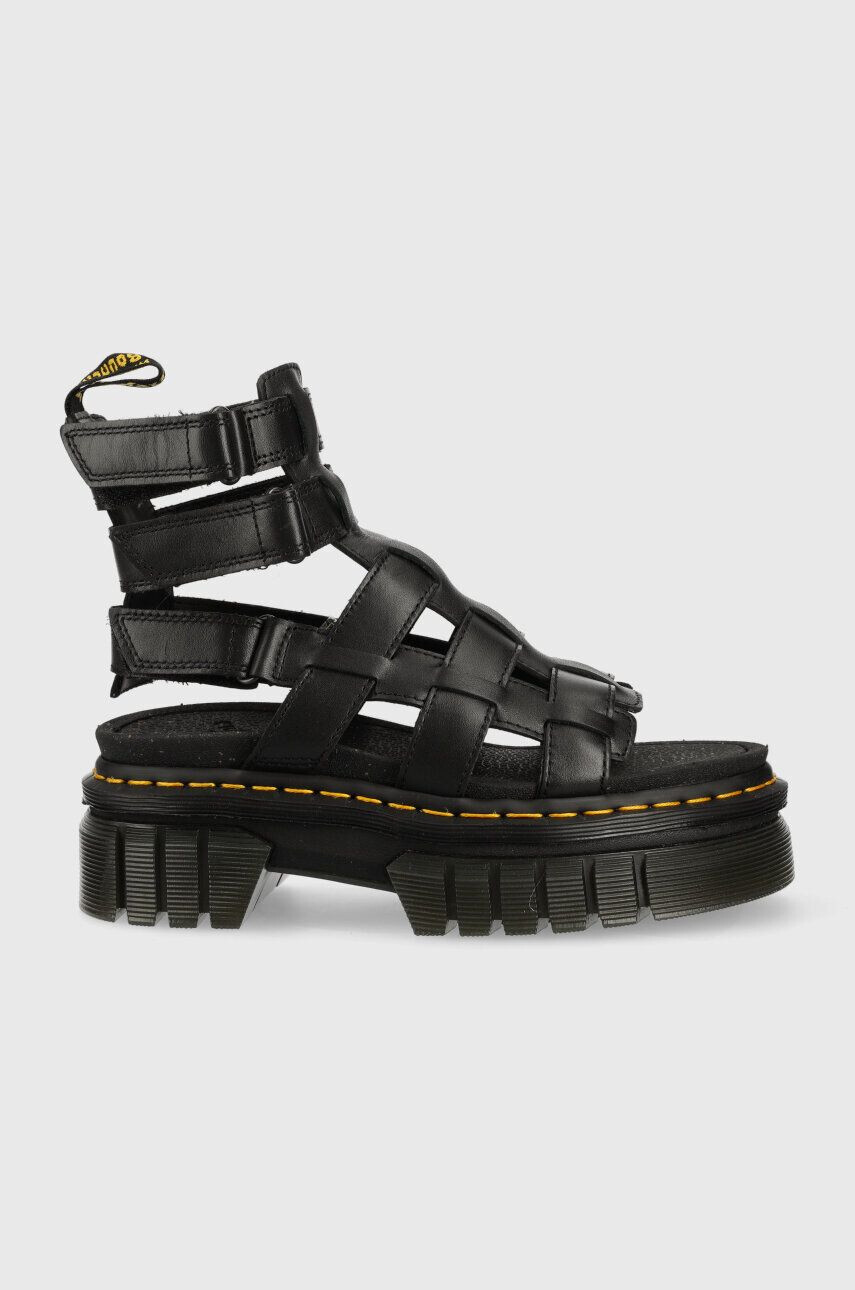 Dr. Martens sandale de piele Ricki Gladiator femei culoarea negru cu platforma DM27402001.Ricki.Gladi-Blck.Nap.L - Pled.ro