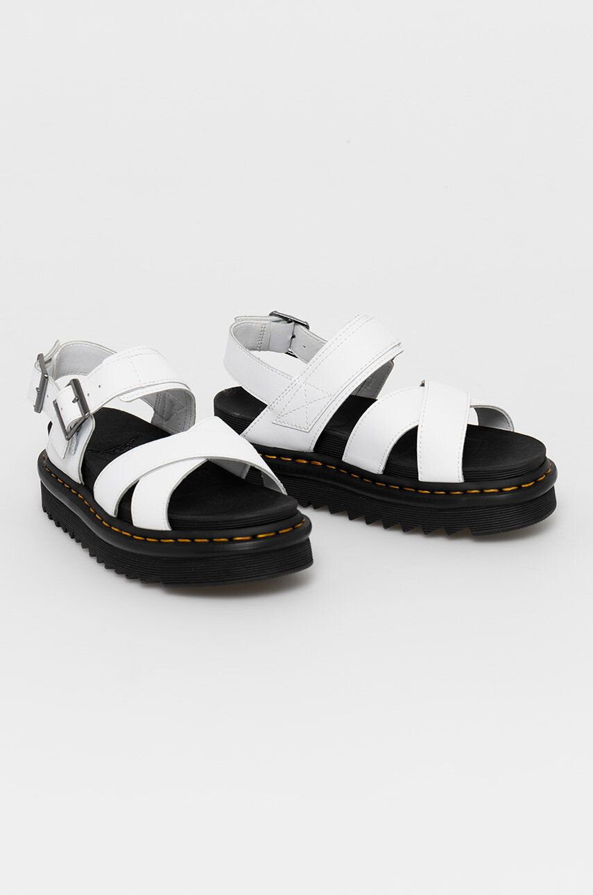 Dr. Martens sandale de piele Voss II femei culoarea alb cu platformă DM26799100.Voss.Ii-White - Pled.ro