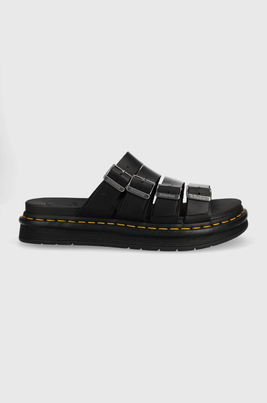 Dr. Martens șlapi de piele barbati culoarea negru DM27398001.Tate-Black.Bran - Pled.ro