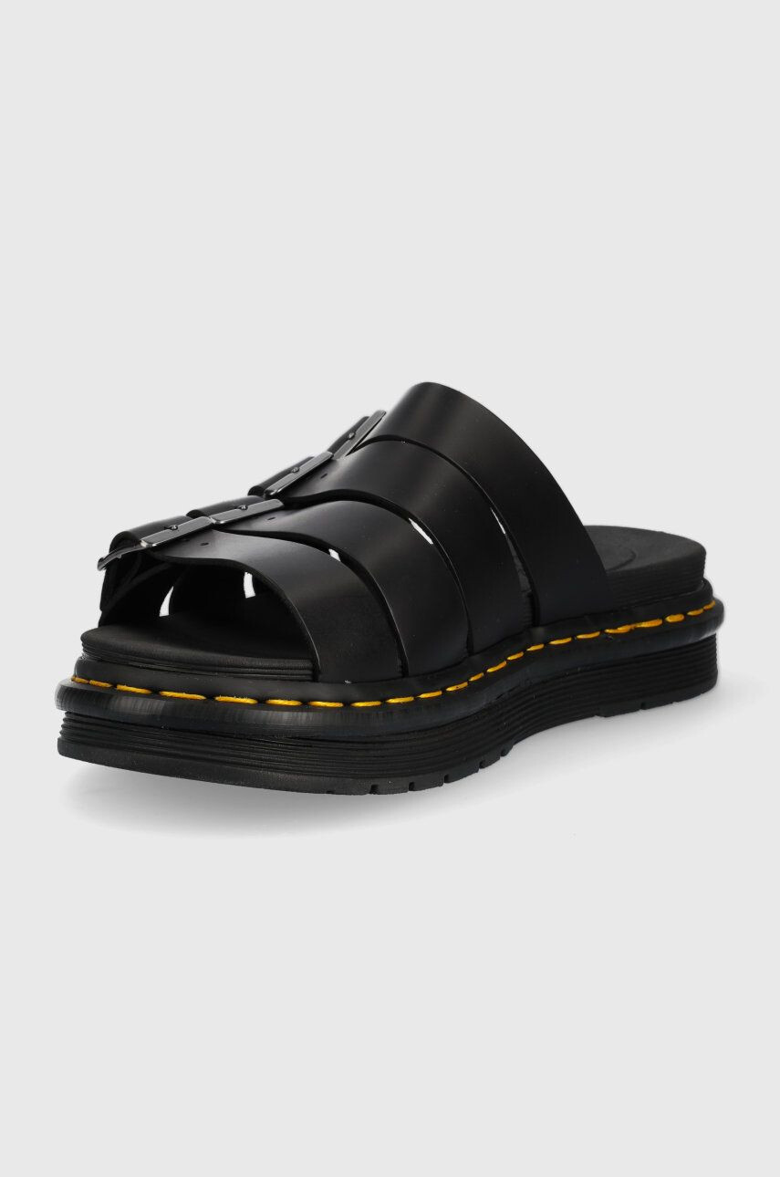 Dr. Martens șlapi de piele barbati culoarea negru DM27398001.Tate-Black.Bran - Pled.ro