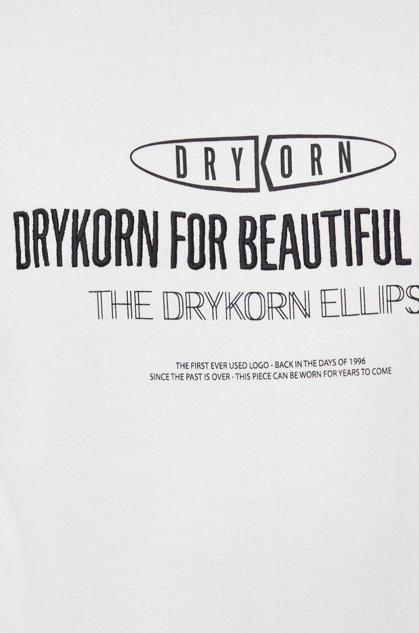 Drykorn bluza barbati culoarea alb cu imprimeu - Pled.ro