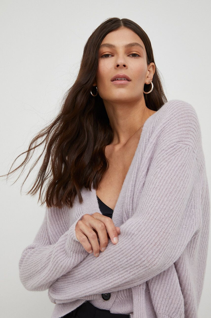 Drykorn cardigan din lana femei culoarea violet - Pled.ro