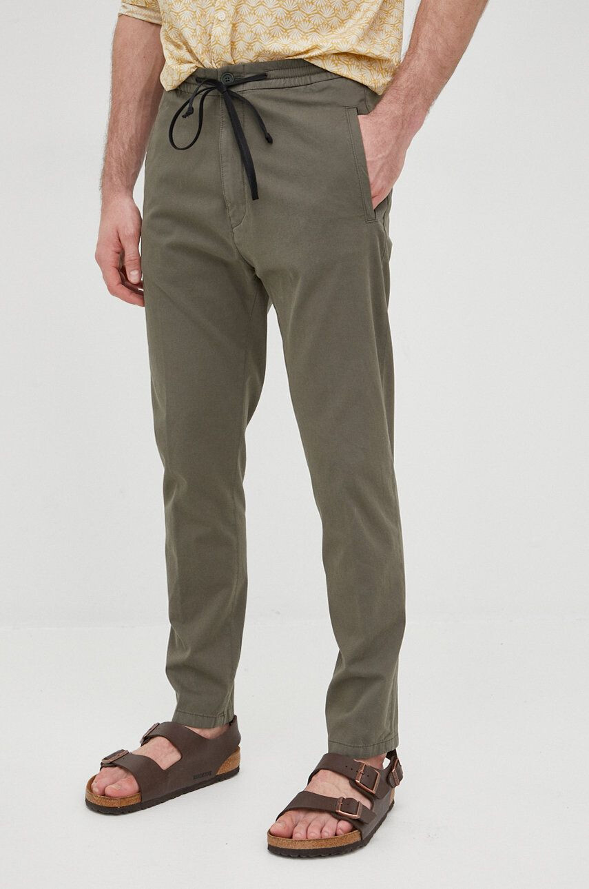 Drykorn pantaloni barbati culoarea verde mulata - Pled.ro