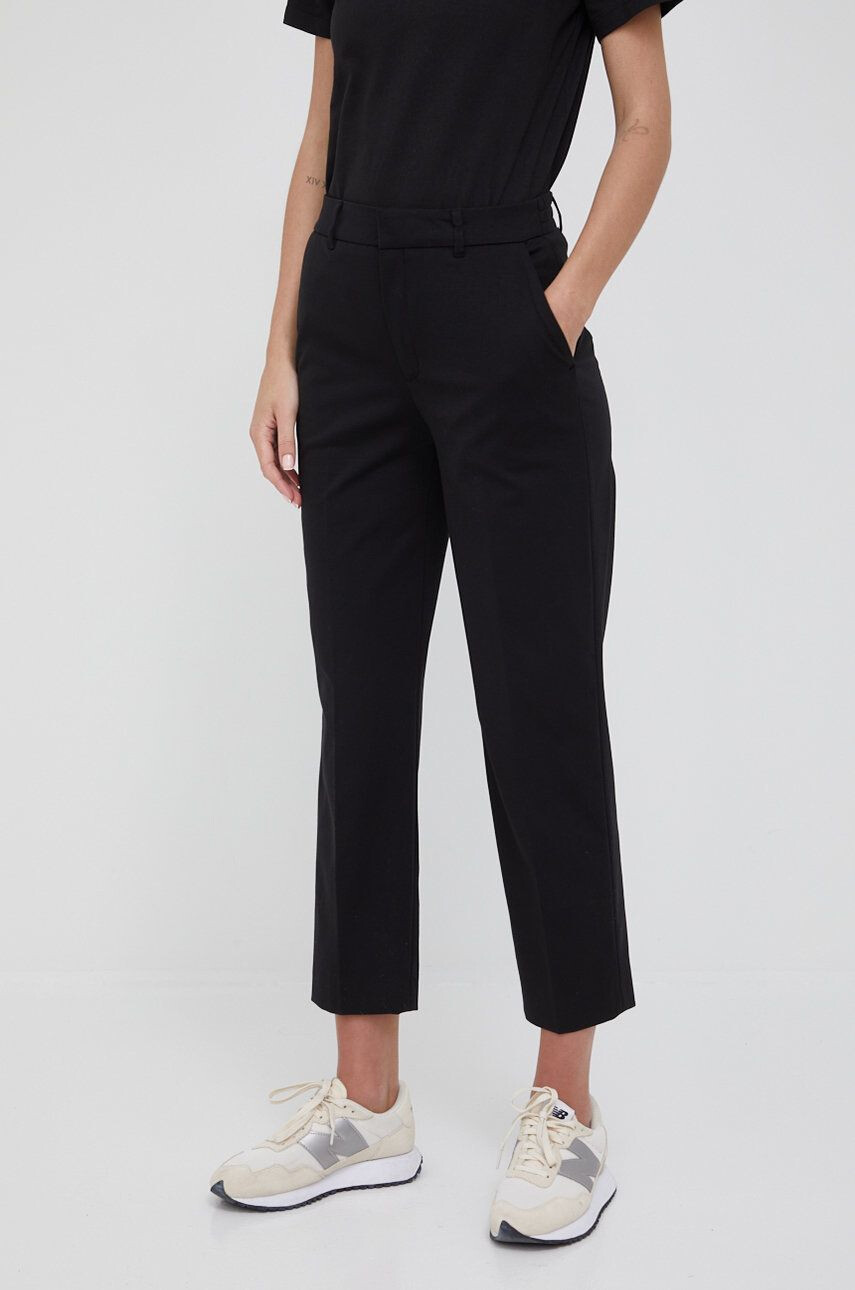 Drykorn pantaloni femei culoarea negru drept medium waist - Pled.ro