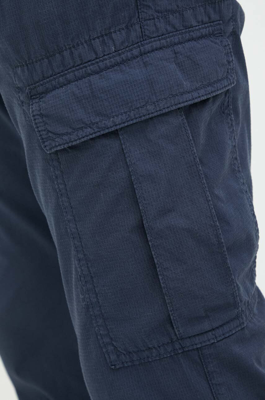 Drykorn pantaloni de bumbac culoarea albastru marin cu fason cargo - Pled.ro