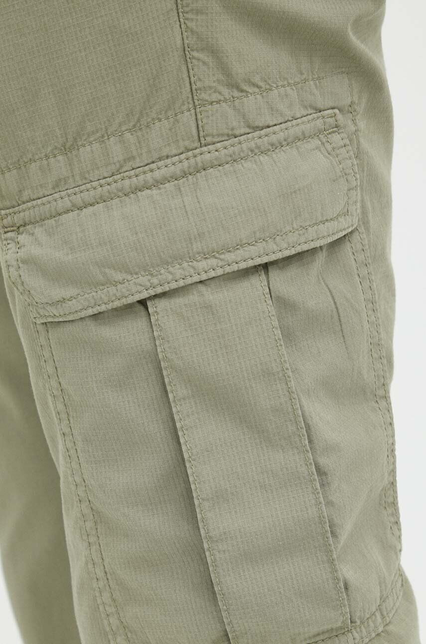 Drykorn pantaloni de bumbac culoarea verde cu fason cargo - Pled.ro