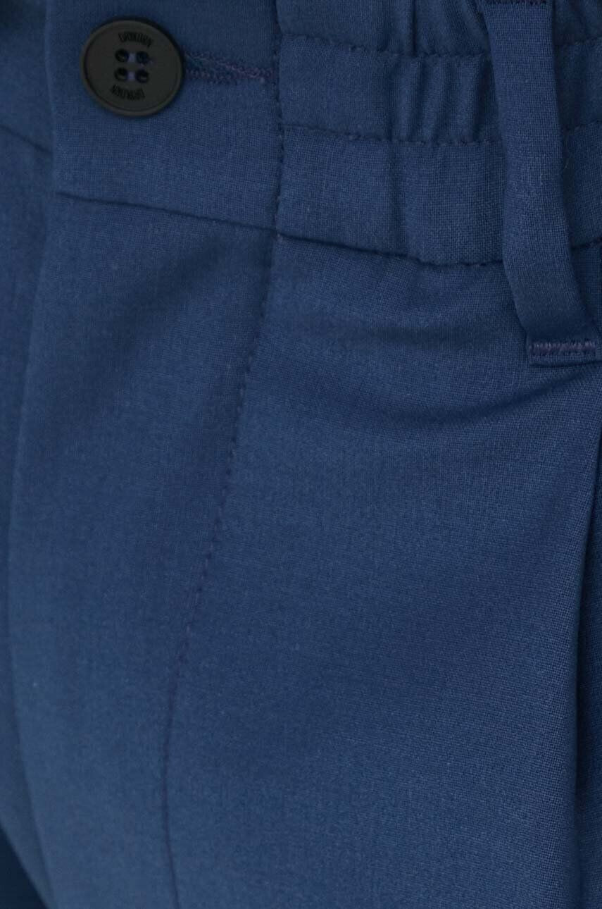 Drykorn pantaloni din lana culoarea albastru marin mulata - Pled.ro