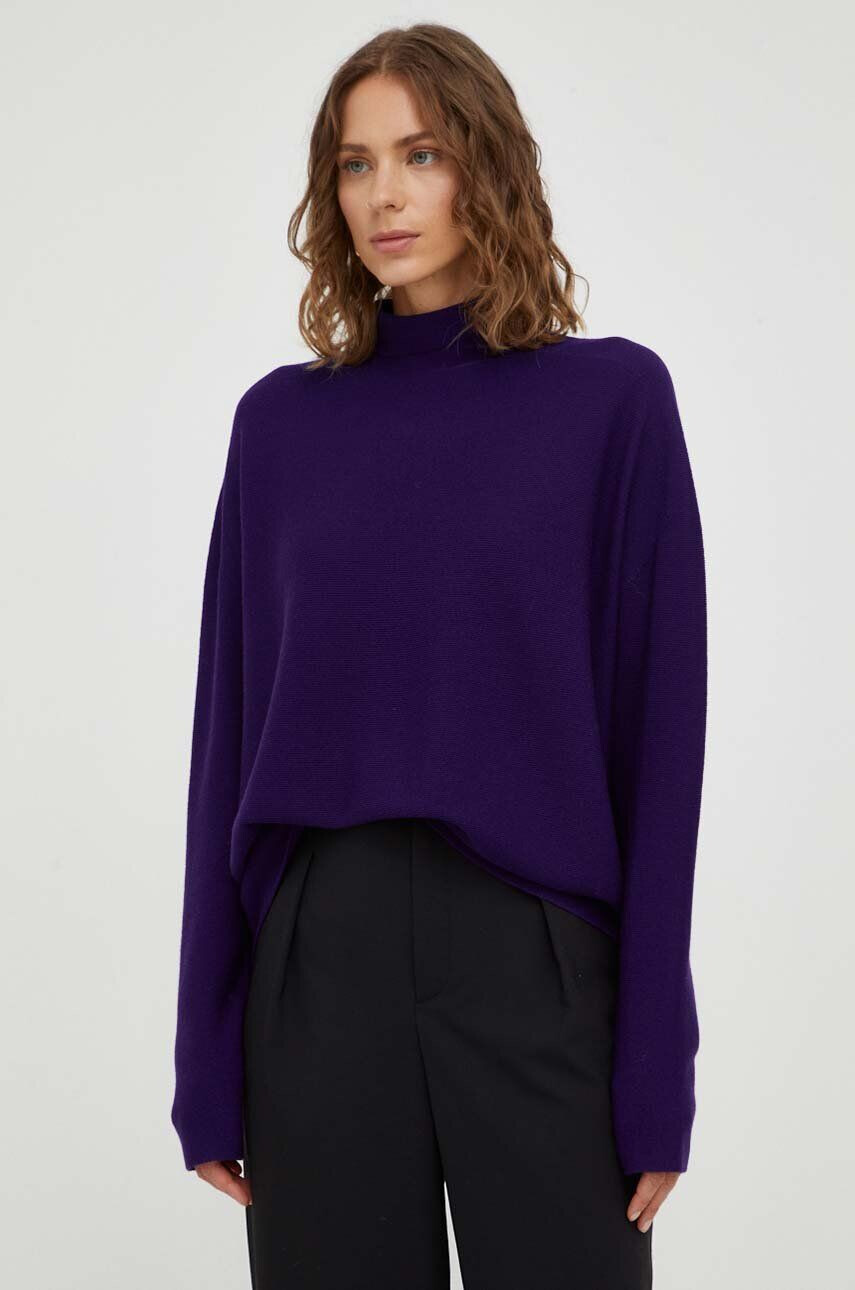 Drykorn pulover de lana femei culoarea violet light cu turtleneck - Pled.ro