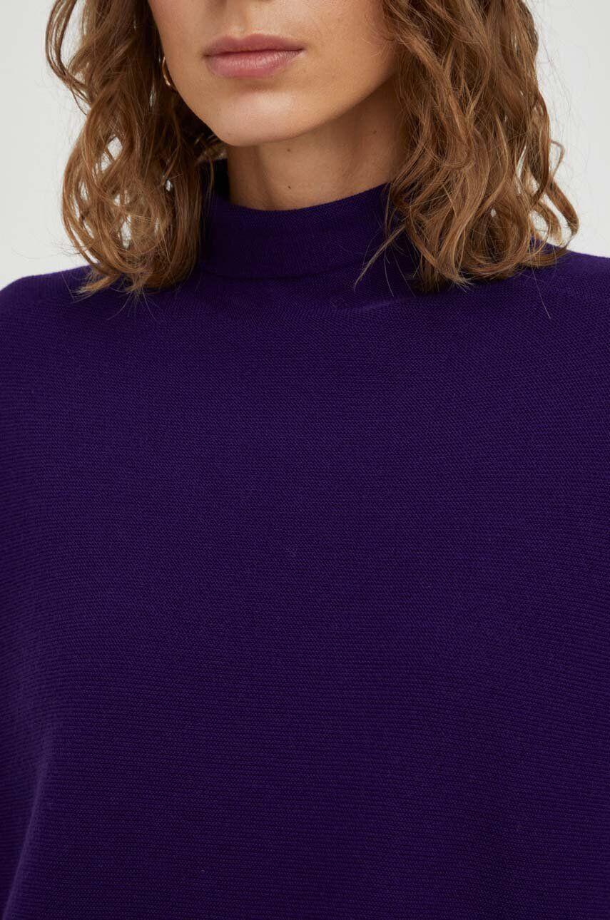 Drykorn pulover de lana femei culoarea violet light cu turtleneck - Pled.ro