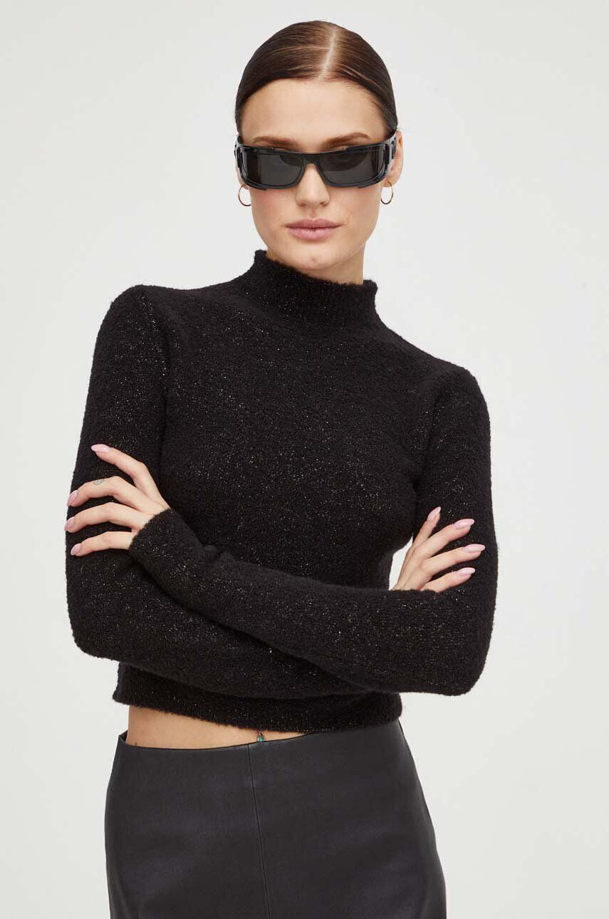 Drykorn pulover de lana femei culoarea negru cu turtleneck - Pled.ro