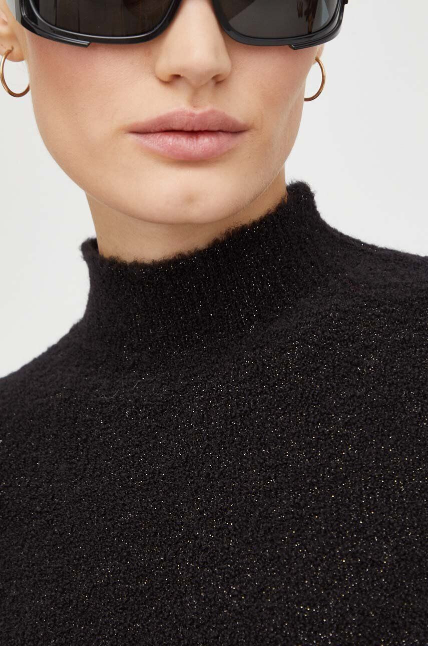 Drykorn pulover de lana femei culoarea negru cu turtleneck - Pled.ro