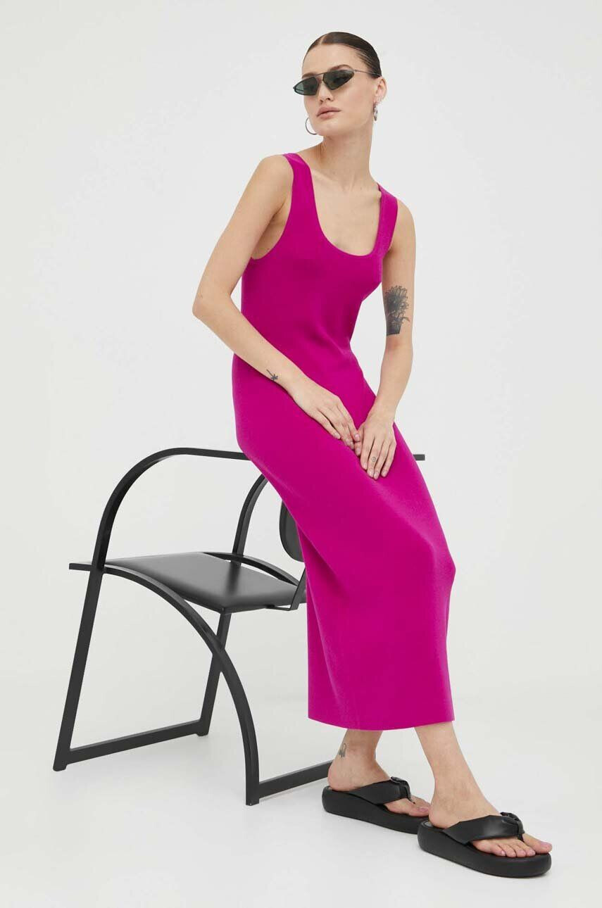 Drykorn rochie culoarea violet midi mulata - Pled.ro