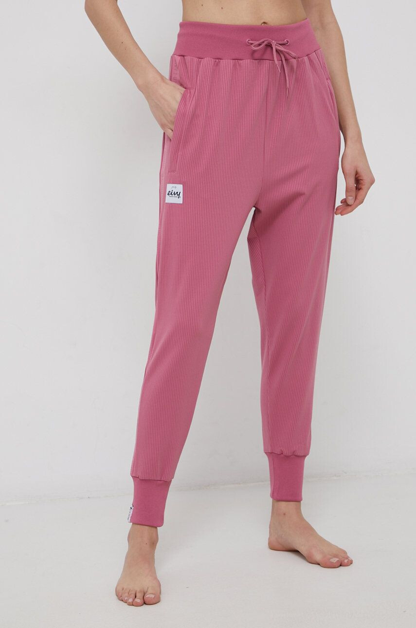 Eivy pantaloni femei culoarea bej neted - Pled.ro