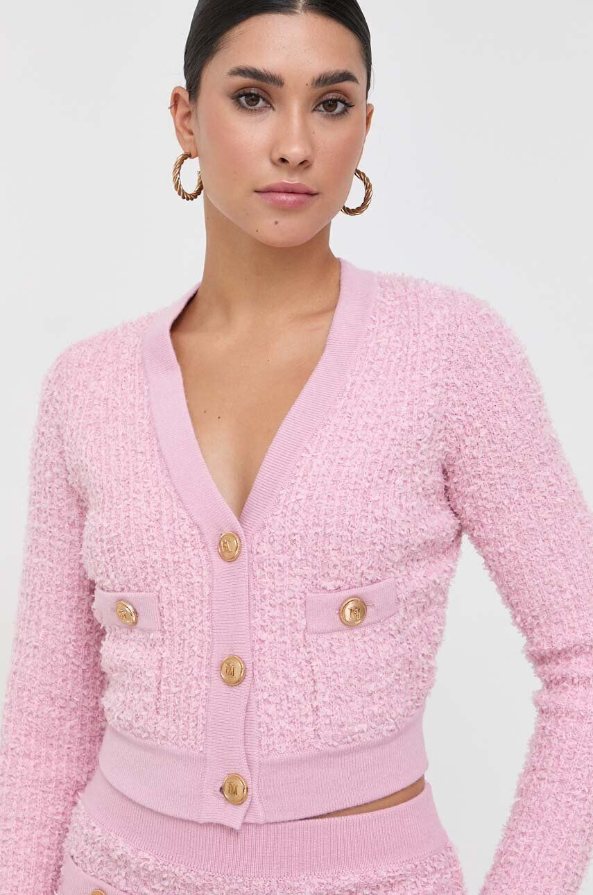 Elisabetta Franchi cardigan din amestec de lana culoarea roz - Pled.ro