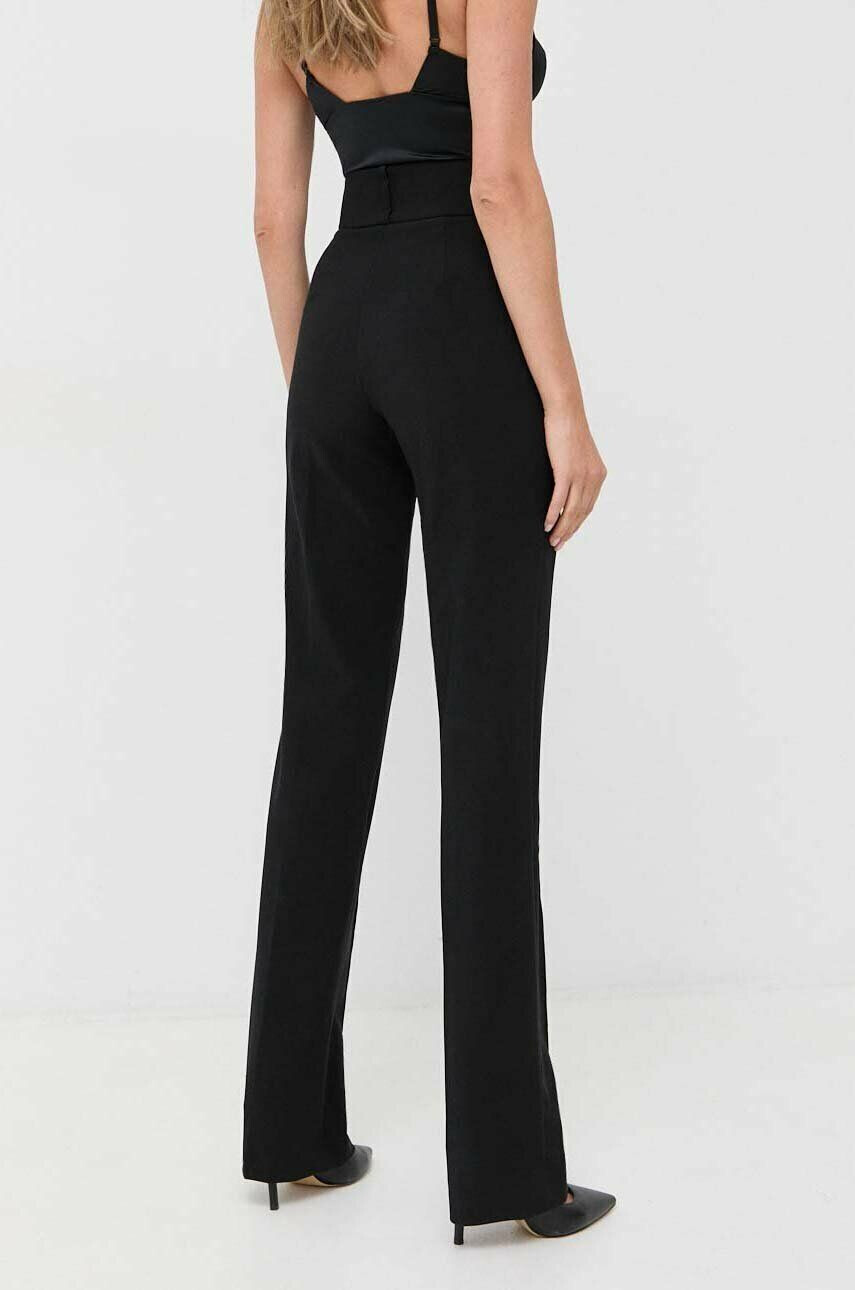 Elisabetta Franchi pantaloni femei culoarea negru drept high waist - Pled.ro