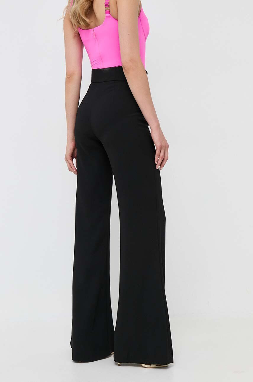 Elisabetta Franchi pantaloni femei culoarea negru evazati high waist - Pled.ro