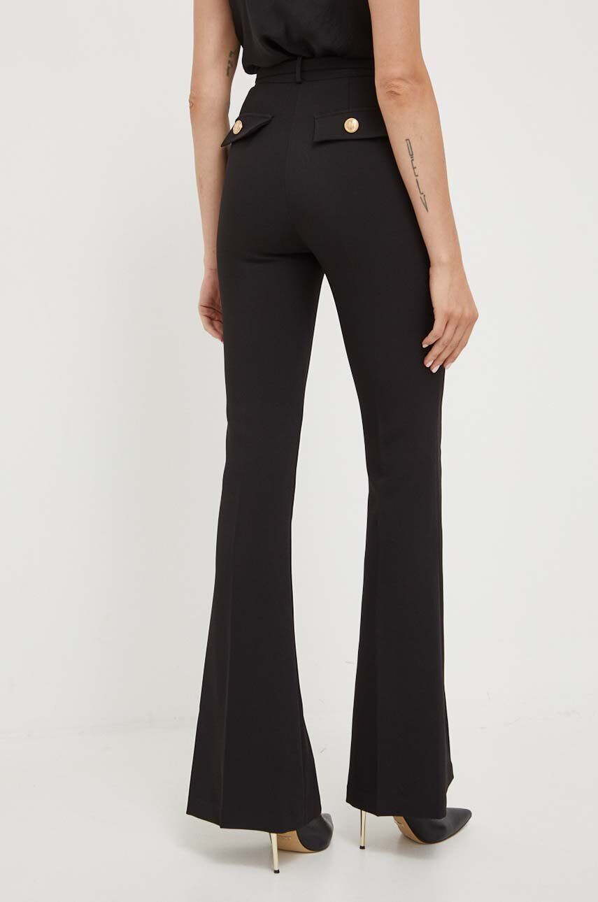 Elisabetta Franchi pantaloni femei culoarea negru drept high waist - Pled.ro